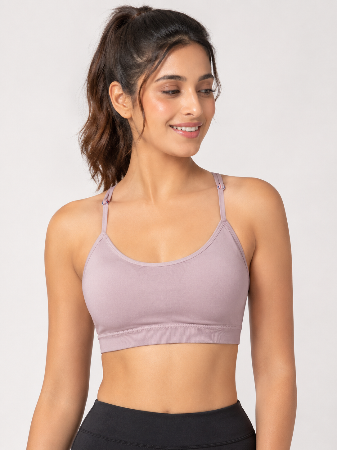 Women's Lightly Padded Sports Bra | Stretchable Non-Wired Seamless Bra for Gym, Yoga & Daily Wear (Free Size)