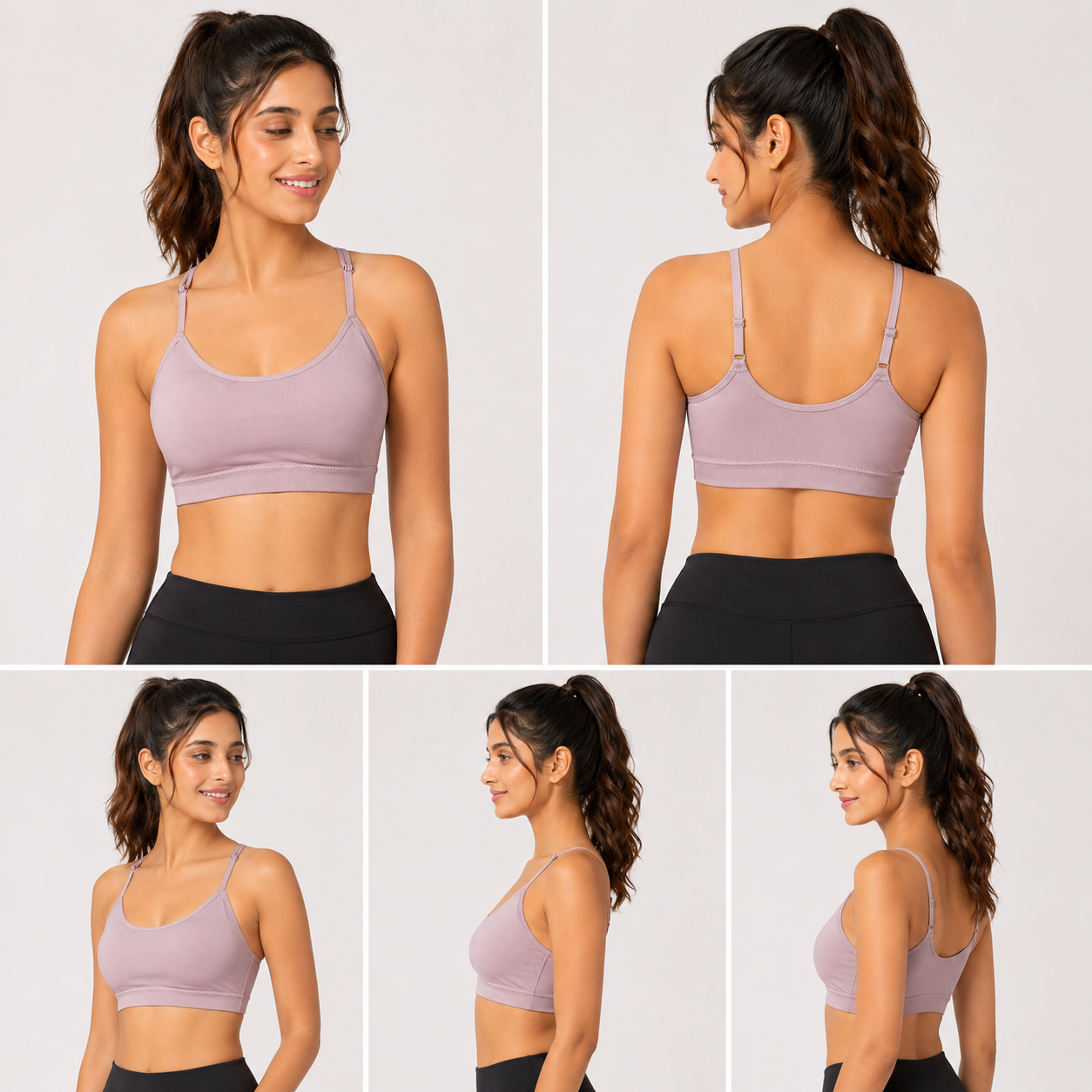 Women's Lightly Padded Sports Bra | Stretchable Non-Wired Seamless Bra for Gym, Yoga & Daily Wear (Free Size)
