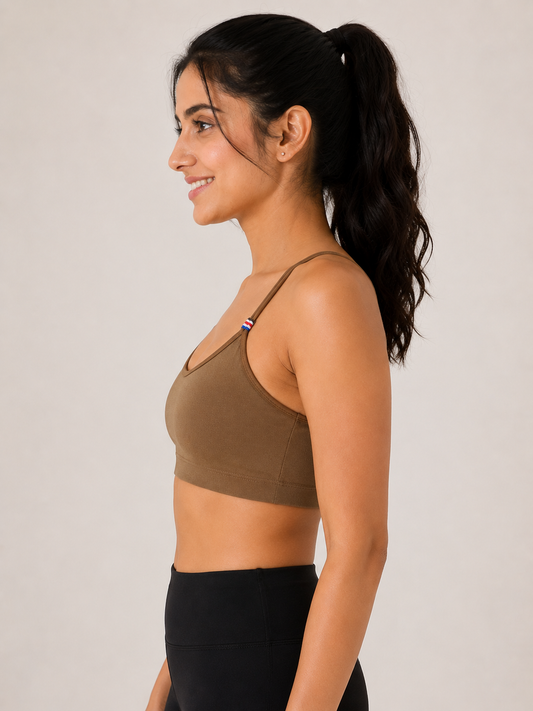 Women's Lightly Padded Sports Bra | Stretchable Non-Wired Seamless Bra for Gym, Yoga & Daily Wear (Free Size)